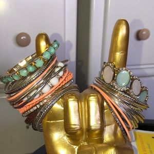 Bangles and bracelets. Total of 44.